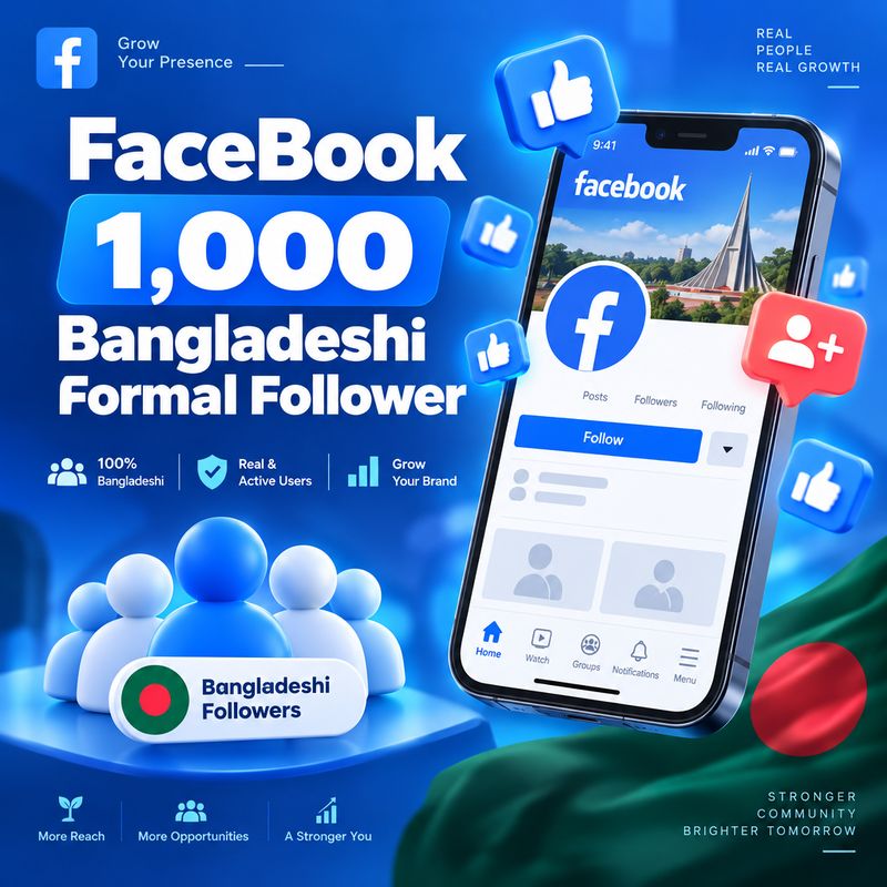 FaceBook  1,000 Bangladeshi Formal Follower