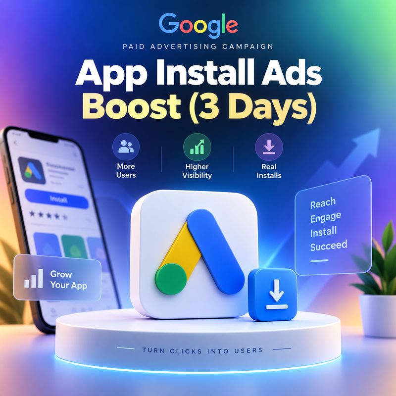 App Install Ads — $10 Boost (3 Days)